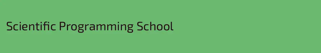 Scientific Programming School